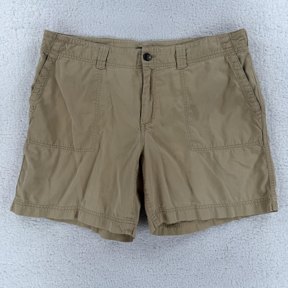 Lauren Ralph Lauren Shorts Womens 14 Beige Chino Twill Flat Front Pockets Casual